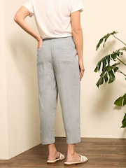 M&Co Grey Linen Crop Joggers - Image 3 of 5