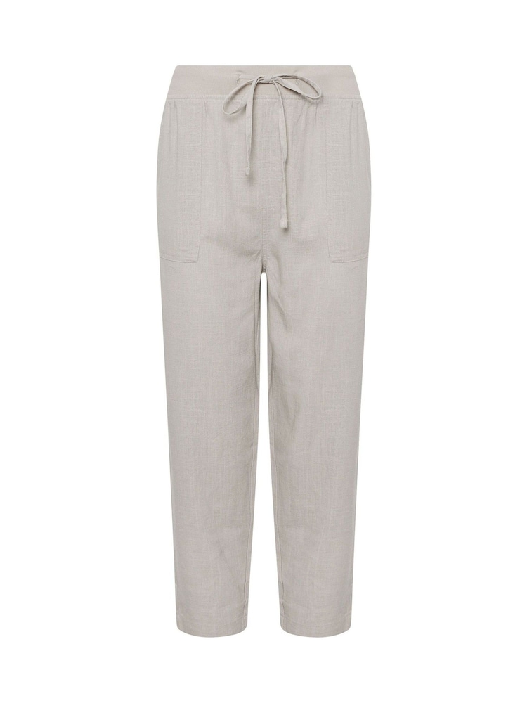 M&Co Grey Linen Crop Joggers - Image 5 of 5