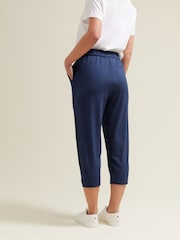 M&Co Blue Petite Cropped Hareem Trousers - Image 4 of 6