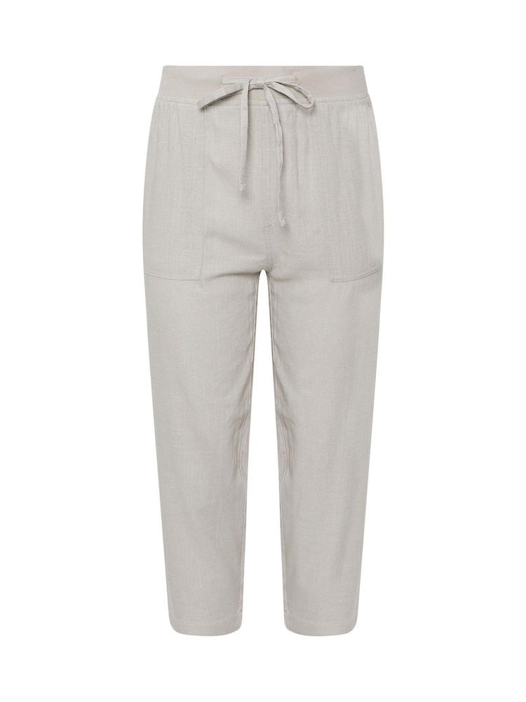 M&Co Grey Petite Linen Crop Joggers - Image 1 of 1