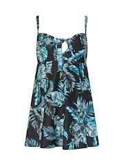 M&Co Black Jungle Leaf Knot Swimdress - Image 6 of 7