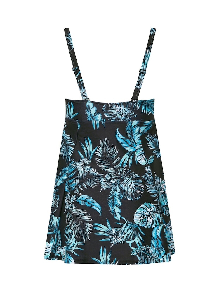 M&Co Black Jungle Leaf Knot Swimdress - Image 7 of 7