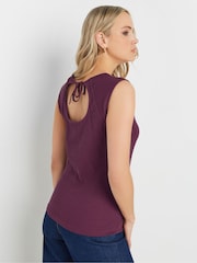 Long Tall Sally Purple Keyhole Ribbed Vest - Image 2 of 6