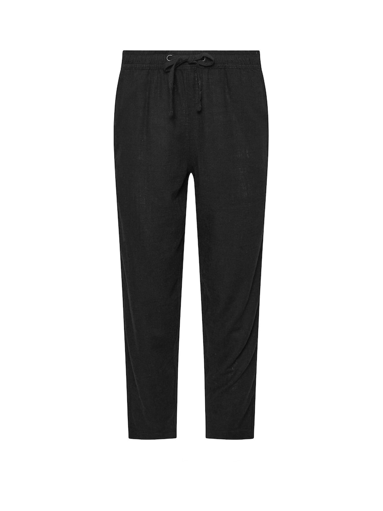 M&Co Black Petite Linen Joggers - Image 1 of 1