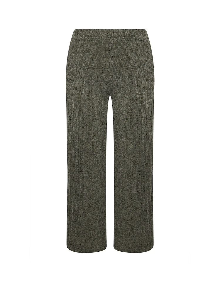 Yours Curve Green Knitted Co-ord Trousers - Image 5 of 5