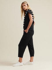 M&Co Black Petite Cropped Hareem Trousers - Image 3 of 6
