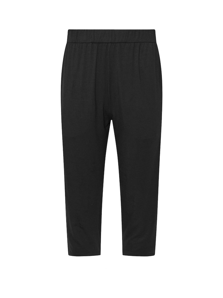 M&Co Black Petite Cropped Hareem Trousers - Image 6 of 6