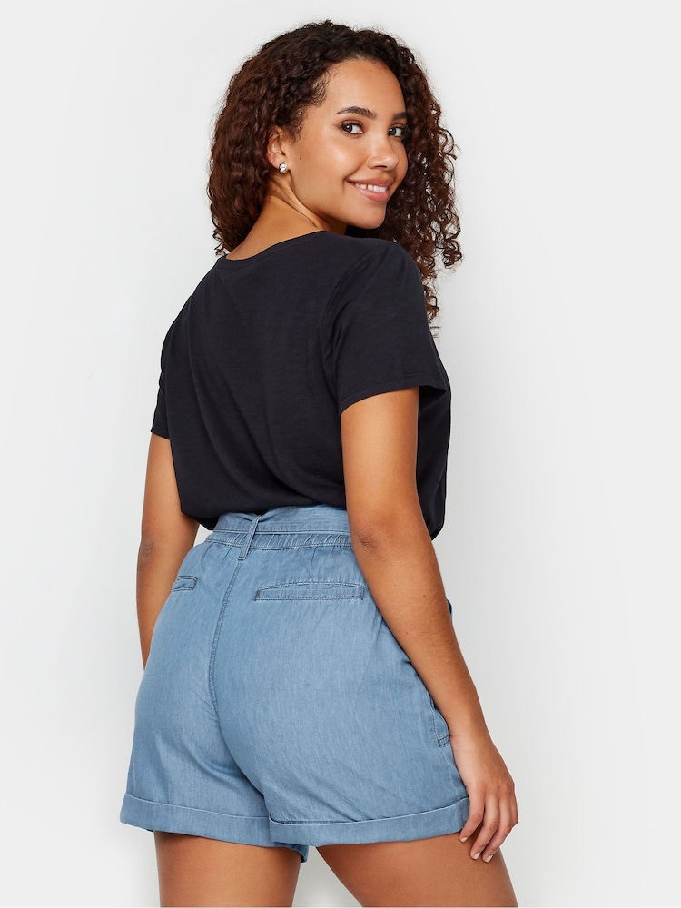 M&Co Blue Mid Wash Denim Shorts - Image 5 of 5
