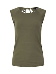Long Tall Sally Green Keyhole Ribbed Vest - Image 5 of 5