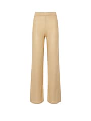 Long Tall Sally Natural Knitted Wide Leg Trousers - Image 5 of 5