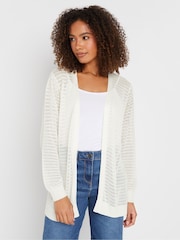 M&Co Natural Light Weight Pointelle Cardigan - Image 1 of 5