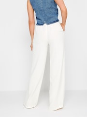 Long Tall Sally White Linen Tie Waist Wide Leg Trousers L34 - Image 3 of 6