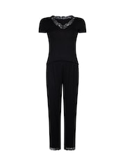 Hunkemöller Nanna Jersey Black Pyjamas Set - Image 4 of 5