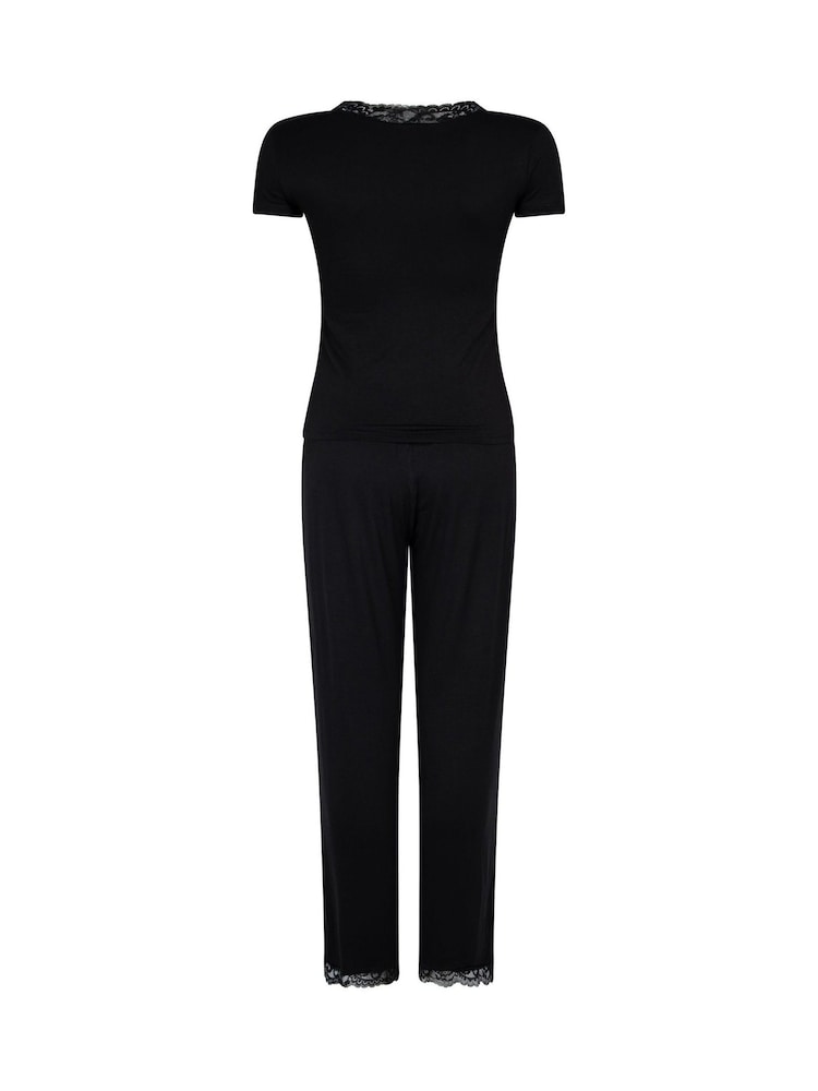 Hunkemöller Nanna Jersey Black Pyjamas Set - Image 5 of 5