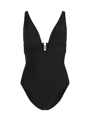 Hunkemoller Luna Shaping Black Swimsuit - Image 4 of 5