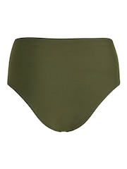 Hunkemoller Luna High-Waisted Shaping Cheeky Green Bikini Bottoms - Image 5 of 5