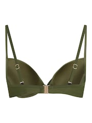 Hunkemoller Green Luna Padded Push-Up Bikini Top - Image 5 of 5