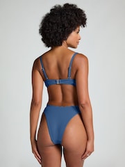 Hunkemoller Scallop Padded Underwired Black Bikini Top - Image 2 of 5