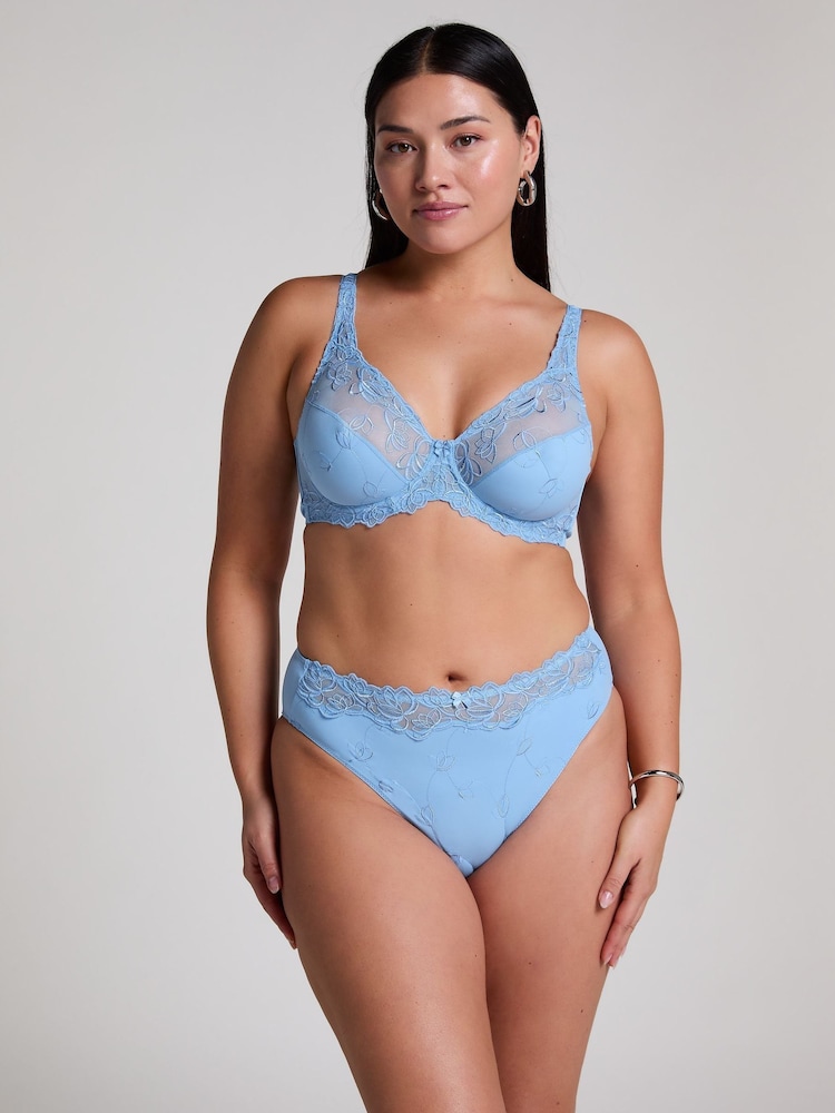 Hunkemoller Blue Diva High Knickers - Image 1 of 5 Hunkemoller Blue Diva High Knickers - Image 1 of 5