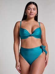 Hunkemoller Blue Aqua Bikini Bottoms - Image 1 of 5