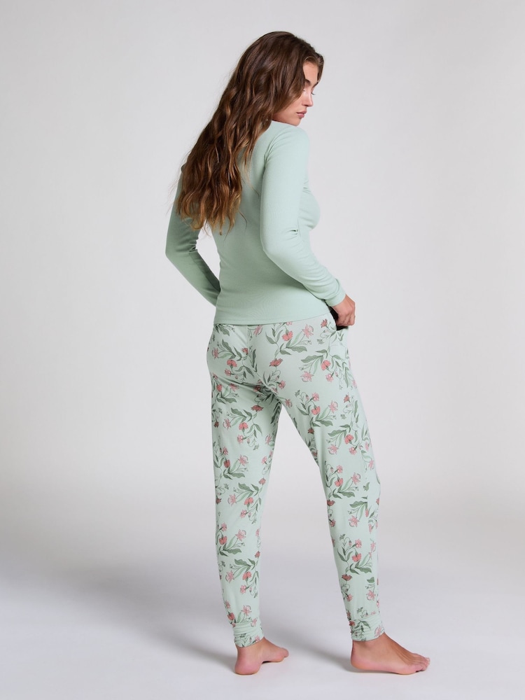 Hunkemöller Green Long-Sleeved Pyjama Top - Image 2 of 5