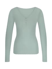 Hunkemöller Green Long-Sleeved Pyjama Top - Image 4 of 5