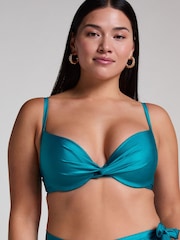 Hunkemoller Aqua Blue Bikini Top - Image 3 of 5