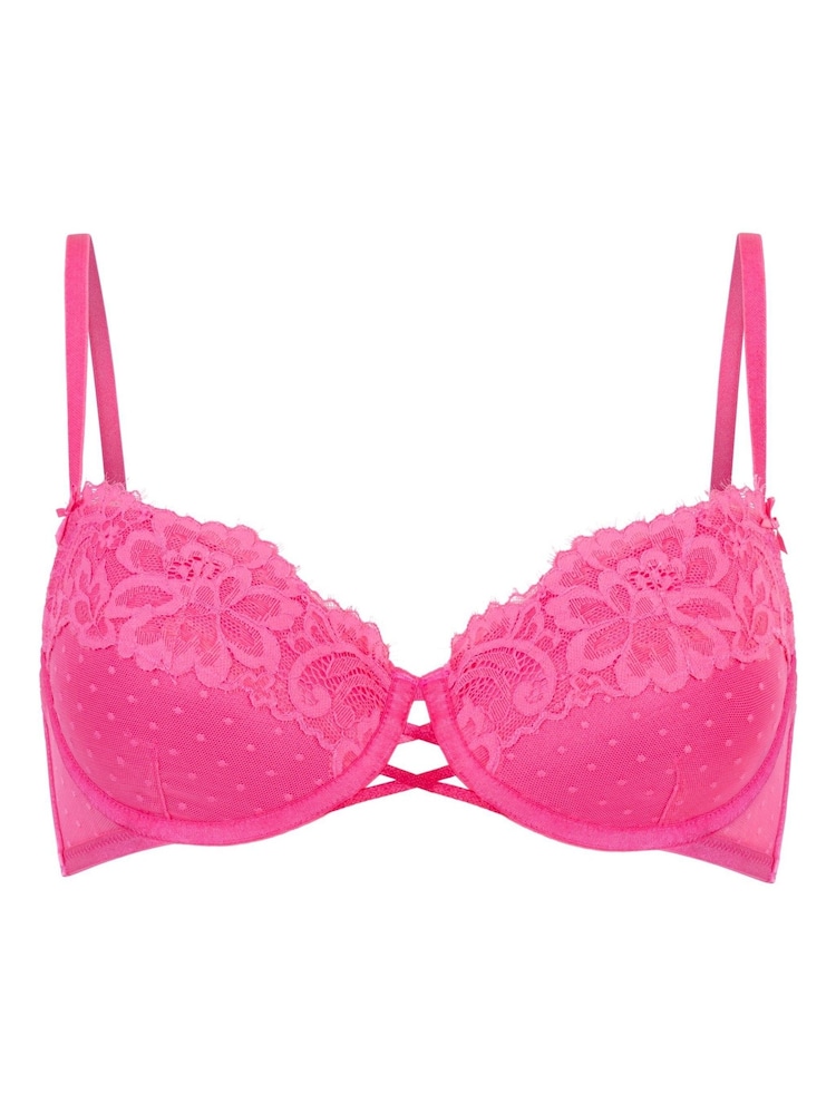 Hunkemoller Pink Harmony Padded Underwired Bra - Image 1 of 2