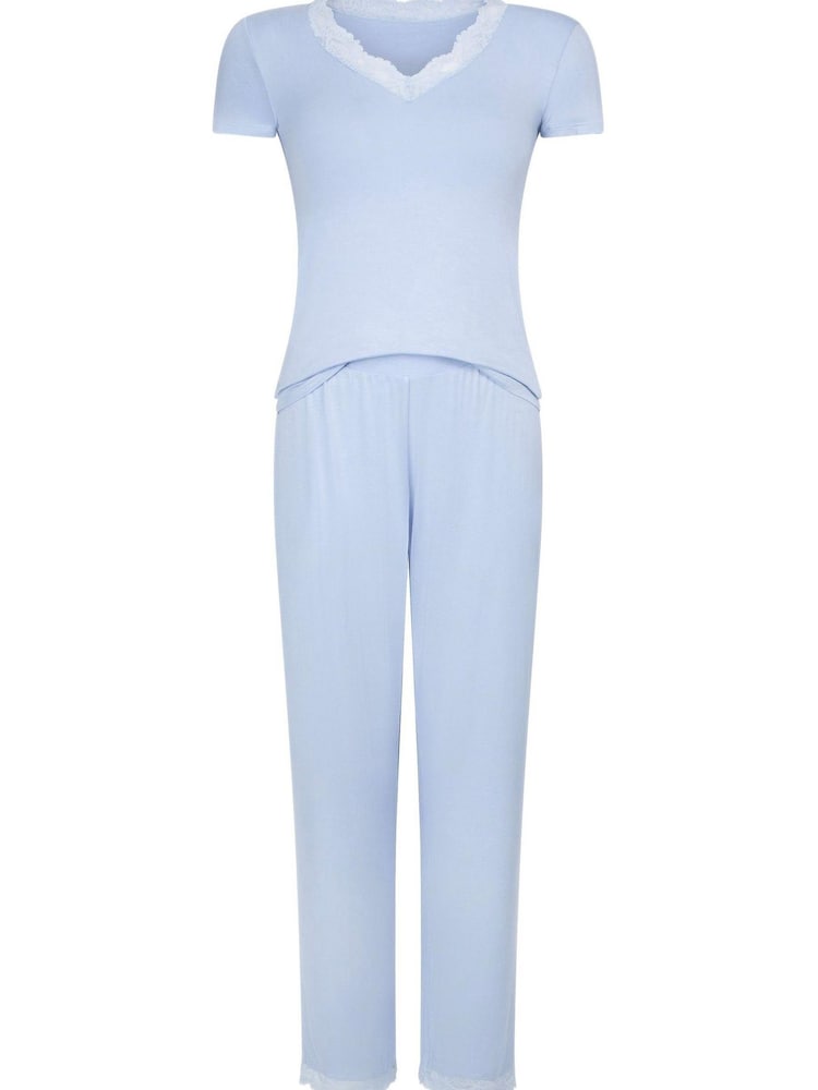 Hunkemöller Nanna Jersey Black Pyjamas Set - Image 1 of 2