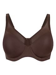 Hunkemoller Brown Nina Non-Padded Underwired Minimizer Bra - Image 4 of 5