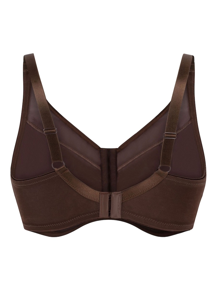 Hunkemoller Brown Nina Non-Padded Underwired Minimizer Bra - Image 5 of 5