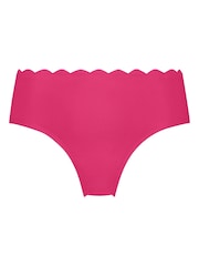 Hunkemoller Scallop Rio Pink Bikini Bottoms - Image 4 of 5