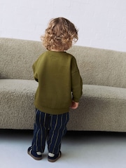 Khaki Green Tokyo Long Sleeve Top And Joggers Set (3mths-7yrs) - Image 3 of 10