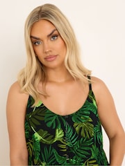Schwarz - Yours Curve Tiered Crinkle Cami - Bild 4 von 5