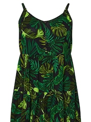 Schwarz - Yours Curve Tiered Crinkle Cami - Bild 5 von 5