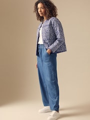 M&Co Blue 100% Cotton Quilted Jacket - Image 3 of 5