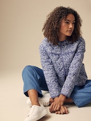 M&Co Blue 100% Cotton Quilted Jacket - Image 5 of 5