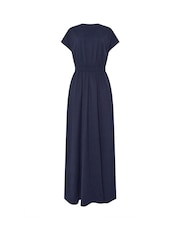 Long Tall Sally Blue 100% Cotton Shirred Waist Dress - Image 5 of 5