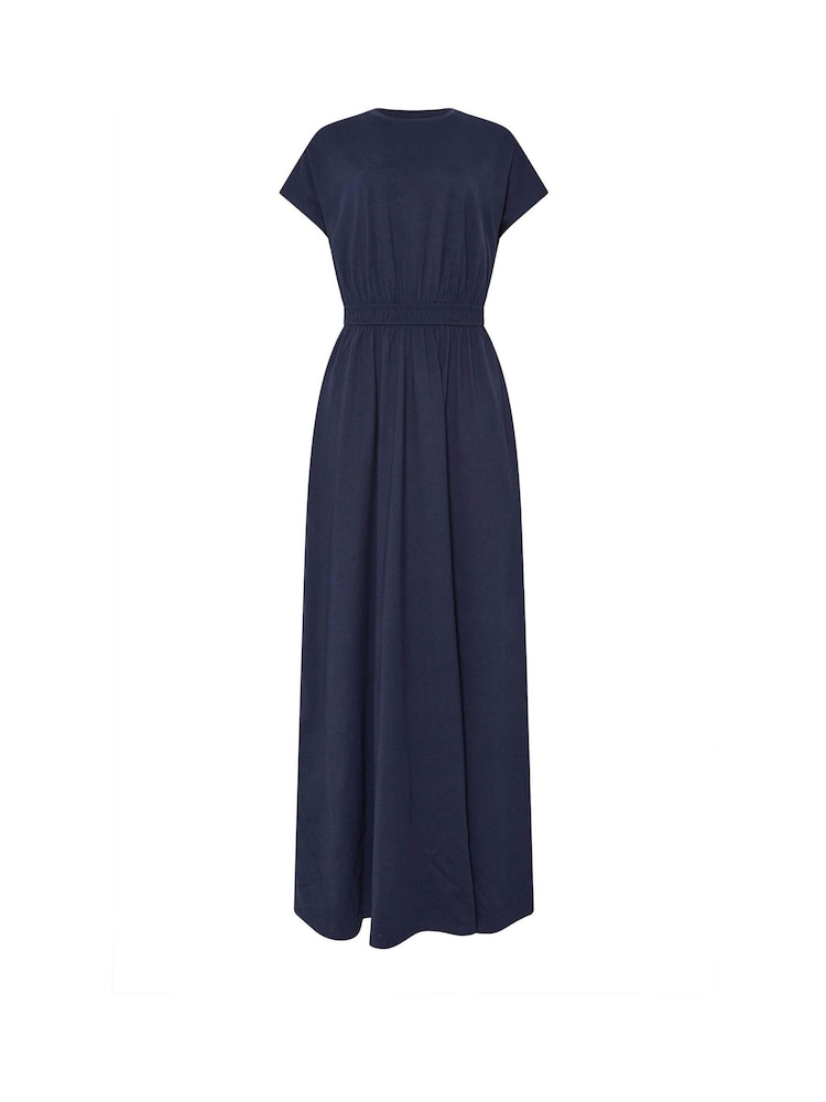 Long Tall Sally Blue 100% Cotton Shirred Waist Dress - Image 5 of 5