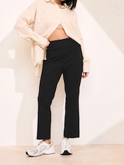 PixieGirl Petite Black Stretch Bengaline Straight Leg Trousers - Image 4 of 6