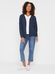 M&Co Blue Tape Yarn Long Sleeve Cardigan - Image 2 of 5