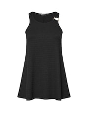 Yours Curve Black Ring Detail Racer Top - Image 6 of 6