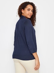 M&Co Blue Shawl Collar Cardigan - Image 3 of 4