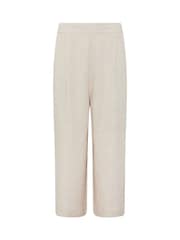 M&Co Natural Wide Leg Cropped Trousers - Image 5 of 5