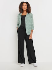 Bump It Up Maternity Black Wide Leg Linen Trousers - Image 2 of 4