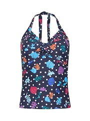 M&Co Blue Spot Printed Halter Tankini - Image 6 of 7