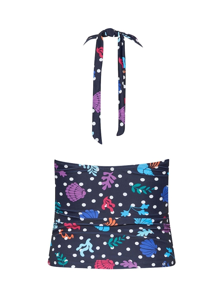 M&Co Blue Spot Printed Halter Tankini - Image 7 of 7