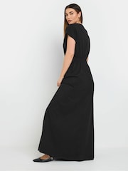 Long Tall Sally Black 100% Cotton Shirred Waist Dress - Image 2 of 5