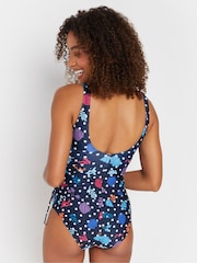 M&Co Blue Printed Wrap Swimsuit - Image 5 of 7