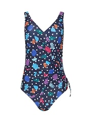 M&Co Blue Printed Wrap Swimsuit - Image 6 of 7